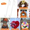 12 in Wreath-Hangers for Front Door, 2 Pack Clear Over The Door Hooks, view 3