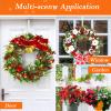 12 in Wreath-Hangers for Front Door, 2 Pack Clear Over The Door Hooks, view 4