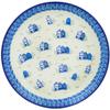 Polmedia Polish Pottery Dinner Plate UNIKAT - Arctic Village Pattern Handmade in Boleslawiec Poland by Ceramika Artystyczna + Certificate of Authenticity view 1