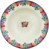 Polmedia Polish Pottery Pasta Bowl 10-inch - Spring's Arrival Pattern Handmade in Boleslawiec Poland by Ceramika Artystyczna + Certificate of Authenticity view 1
