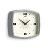 JONES CLOCKS Movie Wall Clock | Rectangular Retro Clock | 10 inch | Gray | Cool mid-Century Designer Look for Kitchen, Living Room or Office view 2