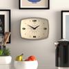 JONES CLOCKS Movie Wall Clock | Rectangular Retro Clock | 10 inch | Gray | Cool mid-Century Designer Look for Kitchen, Living Room or Office view 3