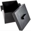 Alessi AR03 La Cubica Design Casserole in Aluminium with Square Base with Non-Stick Coating and Magnetic Steel Base, Black view 4