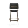 Amisco Sullivan 26 in. Counter Stool - Black Polyester/Bronze Metal view 4