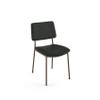 Amisco Sullivan Dining Chair - Black Polyester/Bronze Metal view 1