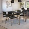 Amisco Sullivan Dining Chair - Black Polyester/Bronze Metal view 2