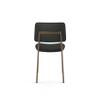 Amisco Sullivan Dining Chair - Black Polyester/Bronze Metal view 4