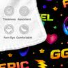 Sleepwish Kids Neon Gamer Beach Towel for Boys Girls, Colorful Gamepad Hooded Bath Towel Wrap, Teens Gaming Pool Towel with Hood, Black Purple Blue (Adults, 1 Piece) view 3