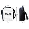 AFPANQZ Heat Insulated Haversacks Reusable Large Capacity Food Storage Haversacks with Adjustable Strap Cool Wolf Print Haversack Bag view 4