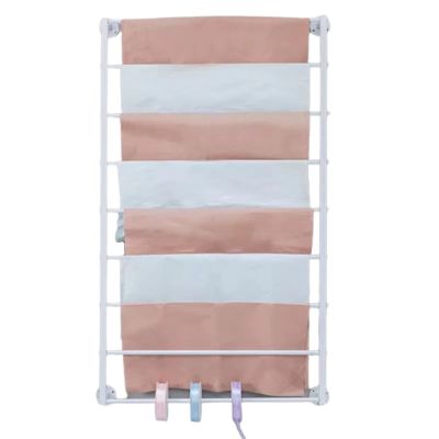 LSMKK Wall Scarf Hanger Wrapping Paper Storage Holder, Wall Mount Ribbon Organizer for Craft Room, 9 Tier Display Stand Rack with Removable Bar (Color : White, Size : 45x10x120cm)