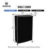 MOLLYAIR Heavy Duty 600D Oxford Wire Shelving Cover - 36" W x 18" D x 54" H - Water-Resistant Dustproof Storage Rack Protector with Dual Zippers and Secure Buckles, Black view 3