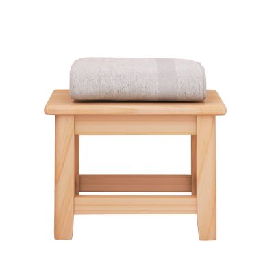 XJHOME Solid Wood Stool Wooden Small Foot Step Stools Wooden Stool Small Seat Portable Small Foot Bench Storage Shelf Step Stool for Kitchen Bathroom Bedroom Storage Shelf Lightweight and Anti Slip