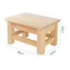XJHOME Solid Wood Stool Wooden Small Foot Step Stools Wooden Stool Small Seat Portable Small Foot Bench Storage Shelf Step Stool for Kitchen Bathroom Bedroom Storage Shelf Lightweight and Anti Slip view 3