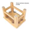 XJHOME Solid Wood Stool Wooden Small Foot Step Stools Wooden Stool Small Seat Portable Small Foot Bench Storage Shelf Step Stool for Kitchen Bathroom Bedroom Storage Shelf Lightweight and Anti Slip view 4
