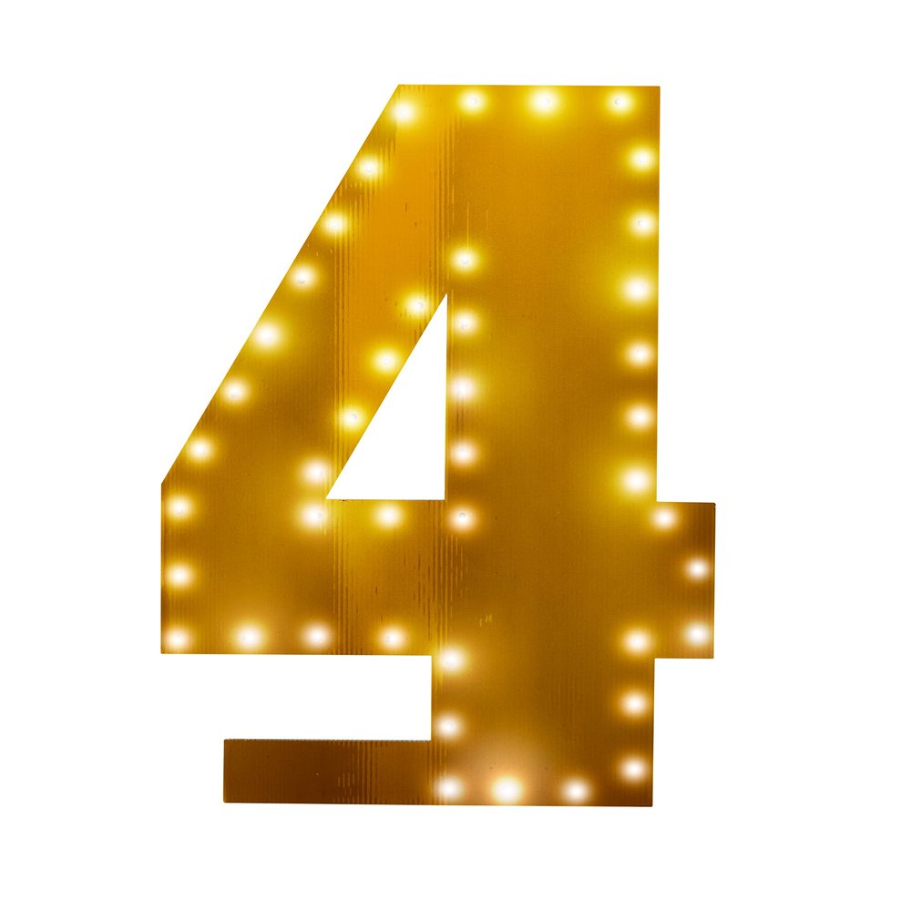 Rubie's 22" Light Up Number, Gold, #4
