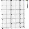 C&AHOME Cube Storage Organizer, 30-Cube Shelves Units, Closet Cabinet, DIY Plastic Modular Book Shelf, Ideal for Bedroom, Living Room, Office, 60.6" L x 12.4" W x 72.6" H Transparent White UPCS30W view 1