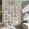 C&AHOME Cube Storage Organizer, 30-Cube Shelves Units, Closet Cabinet, DIY Plastic Modular Book Shelf, Ideal for Bedroom, Living Room, Office, 60.6" L x 12.4" W x 72.6" H Transparent White UPCS30W view 2