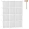 C&AHOME Cube Storage Organizer, 12-Cube Shelves Units, Closet Cabinet, DIY Plastic Modular Book Shelf, Ideal for Bedroom, Living Room, Office, 36.6" L x 12.4" W x 48.4" H Milky UPCS12M view 1