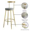 LOUFOU Bar stools with Back Counter Height Barstool Faux Leather Island Chairs with Gold Metal Footrest for Dining Room Coffee House Rustic Bar view 3