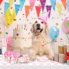 Dog Paw Prints Birthday Party Supplies Set 121 Pcs Serves 20 Guests Paper Plates Cups Napkins Straws Fork Knife Tablecloth for Puppy Theme Birthday Shower Party (Pink) view 4