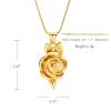 Cremation Jewelry Rose Floer Shape Urn Pendant Necklace Pet Cremation Ash Urn Jewelry Ashes Keepsake view 2