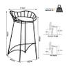 Bar Stools Counter Stools Velvet Bar Chairs for Kitchen Counter Upholstered Breakfast Stools with Gold Leg for Dining Room Coffee House Rustic Bar view 3
