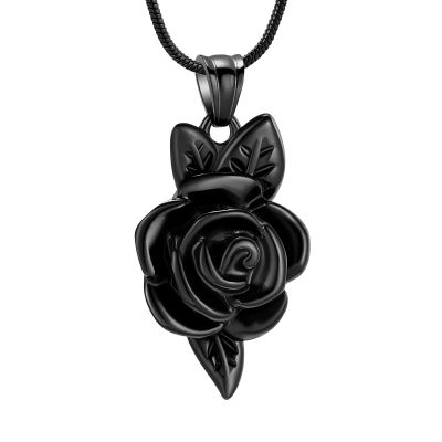 Cremation Jewelry Rose Floer Shape Urn Pendant Necklace Pet Cremation Ash Urn Jewelry Ashes Keepsake