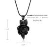 Cremation Jewelry Rose Floer Shape Urn Pendant Necklace Pet Cremation Ash Urn Jewelry Ashes Keepsake view 2
