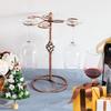 Tabletop Metal Wine Glass Holder, Elegant Freestanding Countertop Stemware Holder Stand Wine Glass Rack with 6 Hooks, Wine Goblet Display Rack for Bar, Air Drying, Kitchen Home Storage view 3