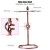 Tabletop Metal Wine Glass Holder, Elegant Freestanding Countertop Stemware Holder Stand Wine Glass Rack with 6 Hooks, Wine Goblet Display Rack for Bar, Air Drying, Kitchen Home Storage view 4