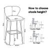 Bar Stools Counter Height Stool with Black Metal Leg for Living Room Kitchen Island PU Leather Upholstered Barstool Gold Metal Legs Seat Height 65/75cm view 2