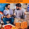 Leinuosen 30 Pcs Basketball Tennis Party Bags Baseball Tennis Gift Goodie Favor Treat Candy Goody Bags with Handle for Sports Theme Birthday Party Supplies (Basketball) view 4