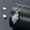 Cremation Jewelry Rose Floer Shape Urn Pendant Necklace Pet Cremation Ash Urn Jewelry Ashes Keepsake view 3