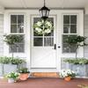 24" Spring Artificial Hydrangea Ranunculus Wreath Silk Floral for Front Door,Farmhouse,Home Dcor view 4