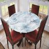 VBTGVE Marble Round Tablecloth, Marble Motif Art, Elastic Edge, Waterproof and wipeable Table Cover, Suitable for Restaurant Kitchen Parties, Fit for 52" Table, view 2