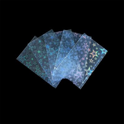 AEGIS 100pcs Big Stars Kpop Photocard Sleeves Trading Card Sleeve Laser Flashing Photocard Sleeves Film for Magic Kpop Card Protector Holographic Foil Protective Cover Baseball Card Sleeves, 61x88mm