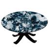 VBTGVE Marble Round Fitted Tablecloth, Marble Motif Art, Elastic Edge, Waterproof and wipeable Table Cover, Suitable for Wedding/Banquet/Restaurant/Party, Fit for 56" Table, view 1