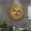 DAYDAYART Modern Large Wall Clock Decorative Metal Mid Century Wall Clocks, Gold Big Silent Non-Ticking Clock, Modern Handmade Home Art Decor for Living Room, Bedroom, Dining Room, 24 Inch view 1