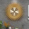 DAYDAYART Modern Large Wall Clock Decorative Metal Mid Century Wall Clocks, Gold Big Silent Non-Ticking Clock, Modern Handmade Home Art Decor for Living Room, Bedroom, Dining Room, 24 Inch view 2