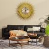 DAYDAYART Modern Large Wall Clock Decorative Metal Mid Century Wall Clocks, Gold Big Silent Non-Ticking Clock, Modern Handmade Home Art Decor for Living Room, Bedroom, Dining Room, 24 Inch view 3