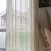 Deeprove Crochet Curtains Boho 63 inches Length for Cafe Kitchen, Knitting Cotton Macrame Lace with Handmade Tassels, Vintage French Country Semi Sheer Hollow Striped, W59 x L63, Beige, 1 Panel view 2