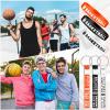 Sosation 24 Pcs Basketball Party Favors Basketball Motivational Silicone Wristband Rubber Bracelets Keyrings 12 Motivational Basketball Keychain 12 Inspirational Basketball Wristband for men women view 3