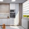 Cordless Zebra Blinds Window Blinds and Shades Dual Layer Roller Shades, Sheer or Privacy Light Control [ White 34 1/2" W x 64" H] Custom Cut to Size, 18 to 72 inch Wide view 3