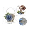 Mokylor 2PCS Wedding Flower Basket, Burlap Wedding Flower Girl Basket with Pearl Handle and Bowknot Romantic Jute Wedding Basket for Weddings Party Vintage Ceremony view 3