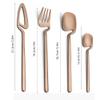 IKXO 32 Piece Silverware Flatware Cutlery Set for 8 Unique Stainless Steel Utensils Service set Stainless Steel Flatware Cutlery Set for Home and Restaurant Mirror Finish, Dishwasher Safe view 2
