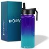 Sports Water Bottle with Straw Lid on Island Waters Ombre for School, Travel and Outdoors 18 oz Modern Insulated Stainless Steel view 2