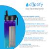 Sports Water Bottle with Straw Lid on Island Waters Ombre for School, Travel and Outdoors 18 oz Modern Insulated Stainless Steel view 4