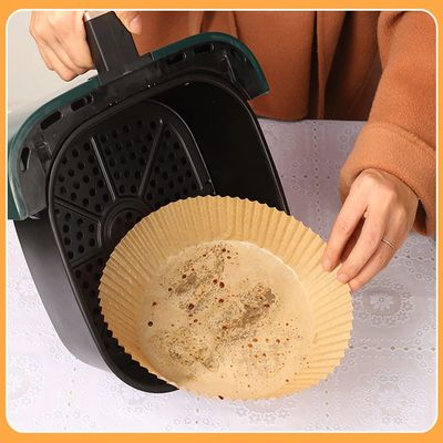 Round Air Fryer Liners 100Pcs Disposable Air Fryer Parchment Paper Liners Non-stick Disposable Round Baking Paper 6.3in Food Gloves For Oil-proof Water-proof Air Fryer Accessories