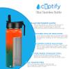 Cuptify Sports Water Bottle with Straw Lid on Miami Ombre for School, Travel and Outdoors 18 oz Modern Insulated Stainless Steel view 4
