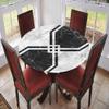 VBTGVE Marble Round Tablecloth, Marble Motif Art, Elastic Edge, Waterproof and wipeable Table Cover, Suitable for Restaurant Kitchen Parties, Fit for 52" Table, view 2